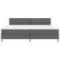Preview: Boxspringbett mit Matratze Dunkelgrau 200x200 cm Stoff