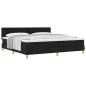 Preview: Boxspringbett mit Kissen Schwarz 200 x 200 cm Stoff
