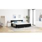Preview: Boxspringbett mit Matratze Schwarz 200x200 cm Stoff