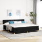 Preview: Boxspringbett mit Matratze Schwarz 200x200 cm Stoff