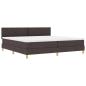 Preview: Boxspringbett mit Kissen Dunkelbraun 200 x 200 cm Stoff