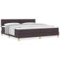 Preview: Boxspringbett mit Matratze Dunkelbraun 200x200 cm Stoff