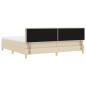 Preview: Boxspringbett mit Matratze Creme 200x200 cm Stoff