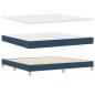 Preview: Boxspringbett mit Matratze Blau 200x200 cm Stoff