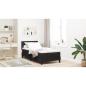 Preview: Boxspringbett mit Matratze Schwarz 90 x 190 cm Samt