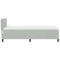 Preview: Boxspringbett mit Matratze Hellgrau 90x200 cm Samt