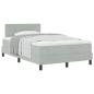 Preview: Boxspringbett mit Matratze Hellgrau 120 x 200 cm Samt
