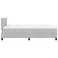 Preview: Boxspringbett mit Matratze Hellgrau 120 x 200 cm Samt