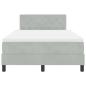 Preview: Boxspringbett mit Matratze Hellgrau 120 x 200 cm Samt