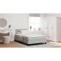 Preview: Boxspringbett mit Matratze Hellgrau 120 x 200 cm Samt