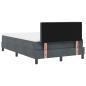 Preview: Boxspringbett mit Matratze Dunkelgrau 120x200 cm Samt