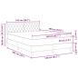 Preview: Boxspringbett mit Matratze Hellgrau 140x190 cm Samt