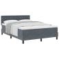Preview: Boxspringbett mit Matratze Grau 140x190 cm Samt