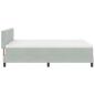 Preview: Boxspringbett mit Matratze Hellgrau 160x200 cm Samt