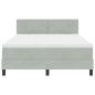 Preview: Boxspringbett mit Matratze Hellgrau 160x200 cm Samt
