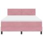 Preview: Boxspringbett mit Matratze Rosa 160x200 cm Samt