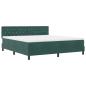 Preview: Boxspringbett mit Matratze Dunkelgrün Super King Velours
