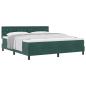 Preview: Boxspringbett mit Matratze Dunkelgrün Super King Velours