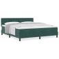 Preview: Boxspringbett mit Matratze Dunkelgrün Super King Velours