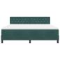 Preview: Boxspringbett mit Matratze Dunkelgrün Super King Velours