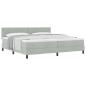Preview: Boxspringbett mit Matratze Hellgrau 200x200 cm Samt