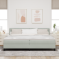 Preview: Boxspringbett mit Matratze Hellgrau 200 x 200 cm Samt