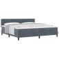 Preview: Boxspringbett mit Matratze Dunkelgrau 200x200 cm Samt