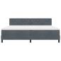 Preview: Boxspringbett mit Matratze Dunkelgrau 200x200 cm Samt