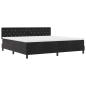 Preview: Boxspringbett mit Matratze Schwarz 200x200 cm Velvet