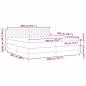 Preview: Boxspringbett mit Matratze Schwarz 200x200 cm Velvet