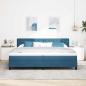 Preview: Boxspringbett mit Matratze Dunkelblau 200x200 cm Samt