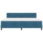 Preview: Boxspringbett mit Matratze Dunkelblau 200x200 cm Samt
