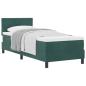 Preview: Boxspringbett mit Matratze Dunkelgrün 80x200 cm Velvet