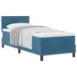 Preview: ARDEBO.de - Boxspringbett mit Matratze Dunkelblau 80x200 cm Samt