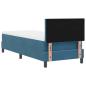 Preview: Boxspringbett mit Matratze Dunkelblau 80x200 cm Samt