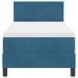 Preview: Boxspringbett mit Matratze Dunkelblau 80x200 cm Samt