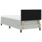 Preview: Boxspringbett mit Matratze Hellgrau Einzel Velvet