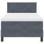 Preview: Boxspringbett mit Matratze Dunkelgrau Einzel Samt