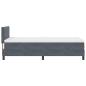 Preview: Boxspringbett mit Matratze Dunkelgrau Einzel Samt