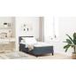 Preview: Boxspringbett mit Kopfteil Dunkelgrau 90 x 190 cm Samt