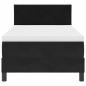Preview: Boxspringbett mit Kopfteil Schwarz 90 x 190 cm Samt