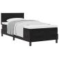 Preview: Boxspringbett mit Matratze Schwarz Einzel Samt