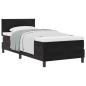 Preview: Boxspringbett mit Kopfteil Schwarz 90 x 190 cm Samt