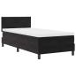 Preview: Boxspringbett mit Kopfteil Schwarz 90 x 190 cm Samt