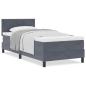 Preview: Boxspringbett mit Matratze Dunkelgrau 90x200 cm Samt