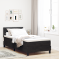 Preview: Boxspringbett mit Kopfteil Schwarz 90 x 200 cm Samt