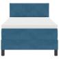 Preview: Boxspringbett mit Matratze Dunkelblau 90x200 cm Samt