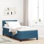 Preview: ARDEBO.de - Boxspringbett mit Matratze Dunkelblau 100x200 cm Samt