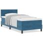Preview: Boxspringbett mit Matratze Dunkelblau 100x200 cm Samt
