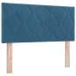 Preview: Boxspringbett mit Matratze Dunkelblau 100x200 cm Samt